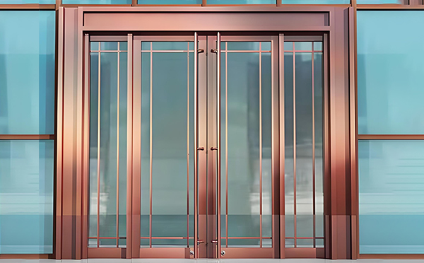 利通玻璃地弹门